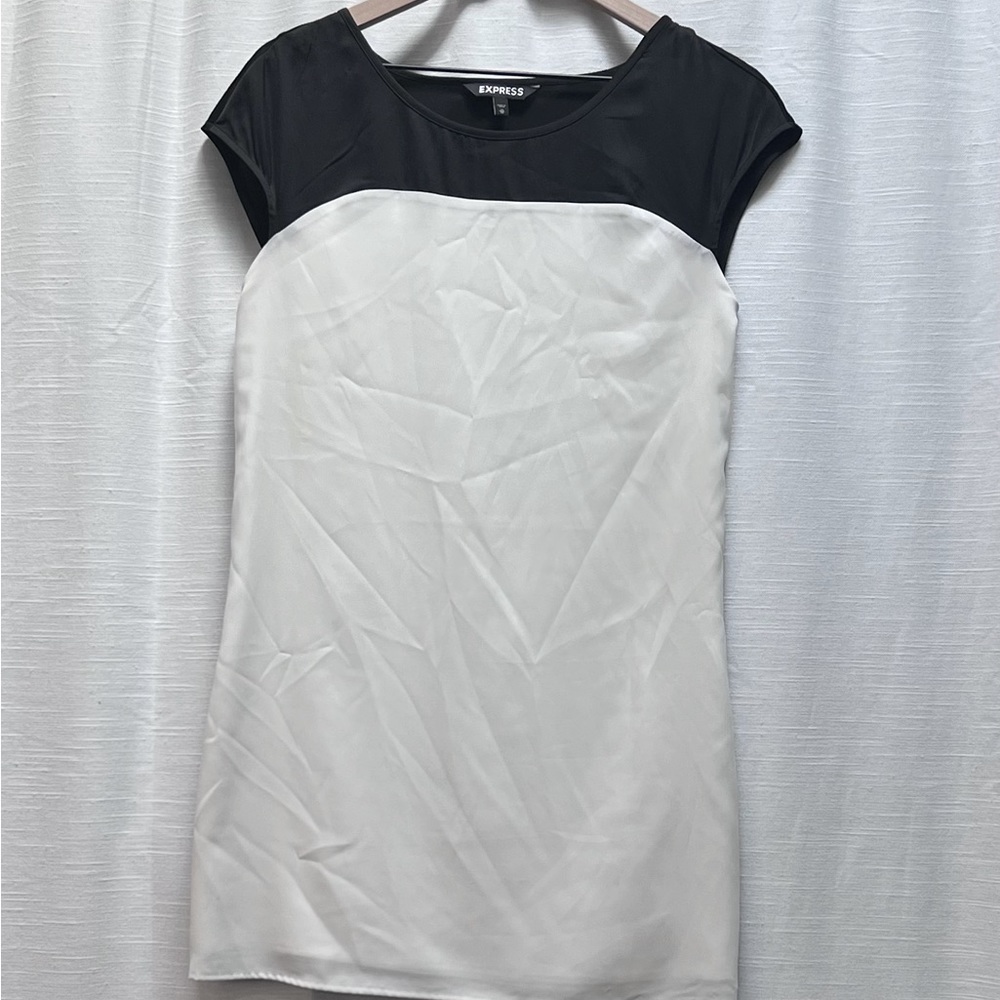 Express blue/white dress